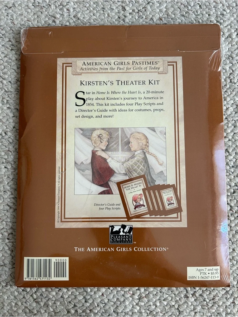 American Girls Kirsten's Theater Kit Kids Set - Brown/Red